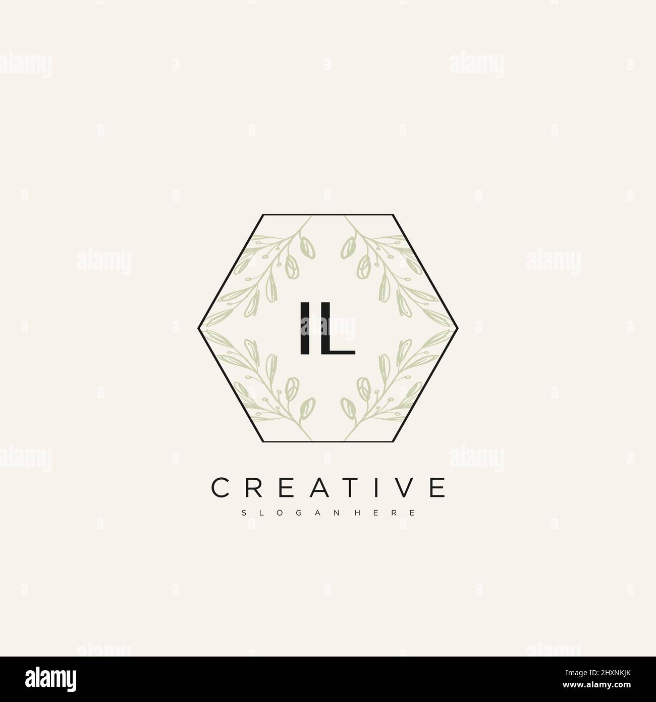 IL Initial Letter Flower Logo Template Vector premium vector Stock Vector
