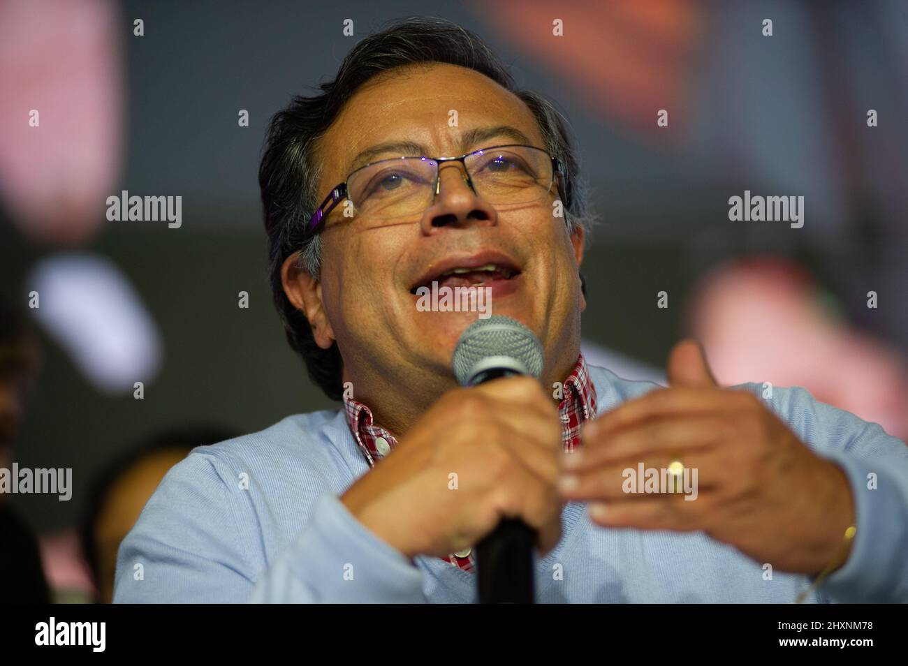 Bogota, Colombia. March 13, 2022, Presidential candidate Gustavo Petro