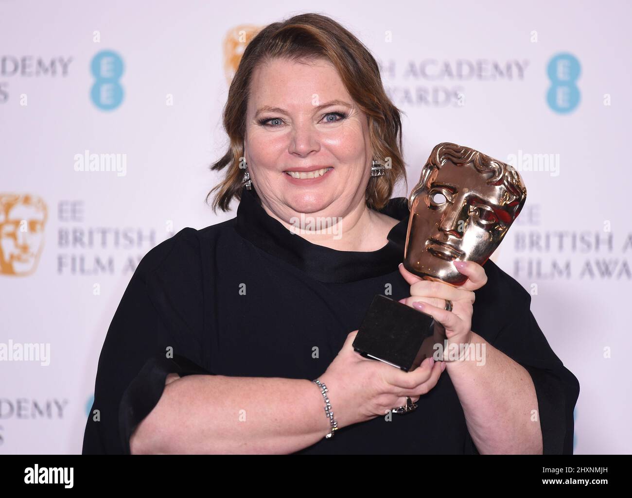 London, UK. March 12th, 2022. Joanna Scanlan, winner of Leading Actress