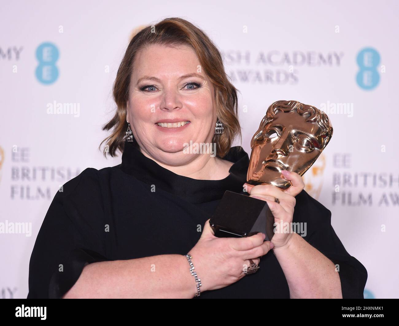 London, UK. March 12th, 2022. Joanna Scanlan, winner of Leading Actress