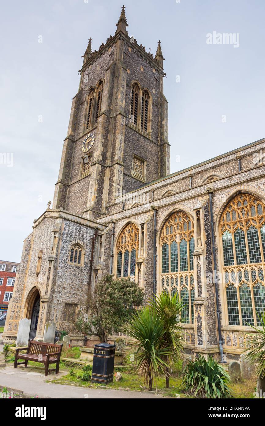 The exterior of the Church of St Peter and St Paul in Cromer, North Norfolk, UK Stock Photo