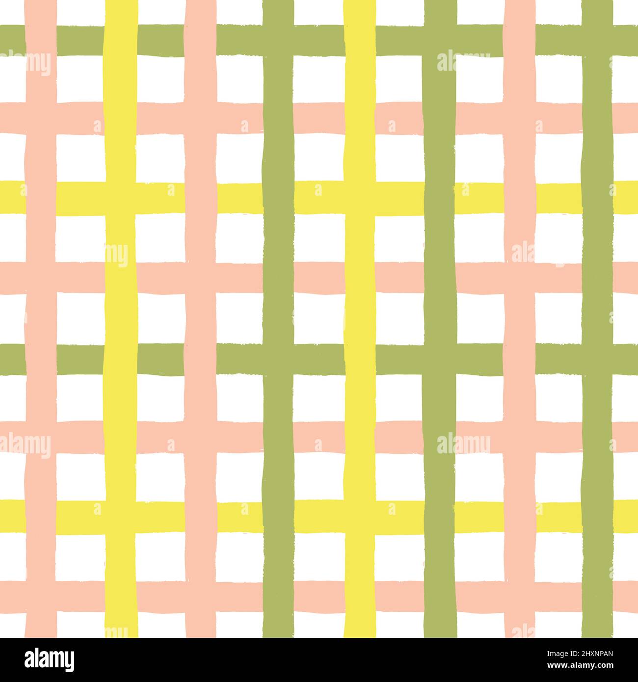 Easter seamless vector plaid pattern. Repeating plaid gingham background suitable for fabric, fashion, interiors and Easter decor Stock Vector