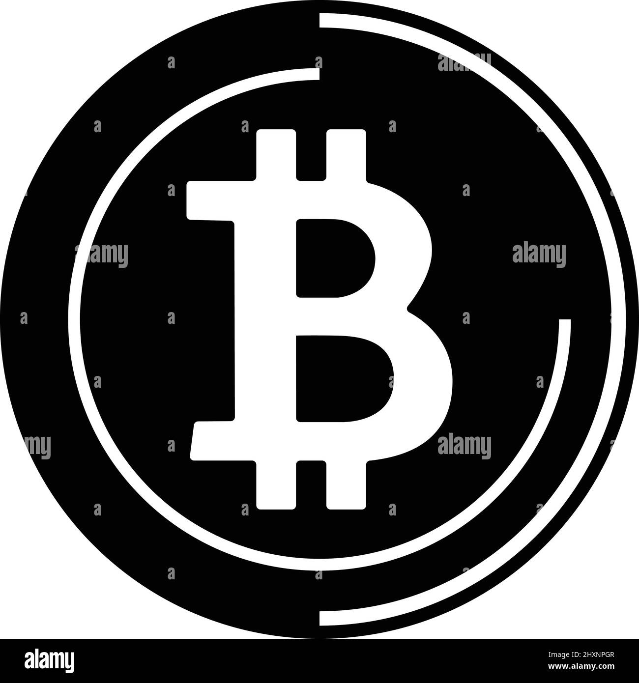 bitcoin round flat logo symbol vector illustration Stock Vector Image ...