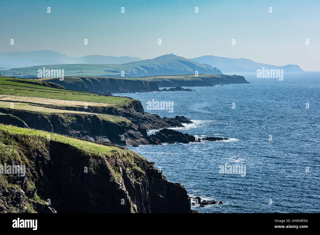 The coast along the Dingle Peninsula view from the Slea Head Drive, Dingle, Ireland Stock Photo