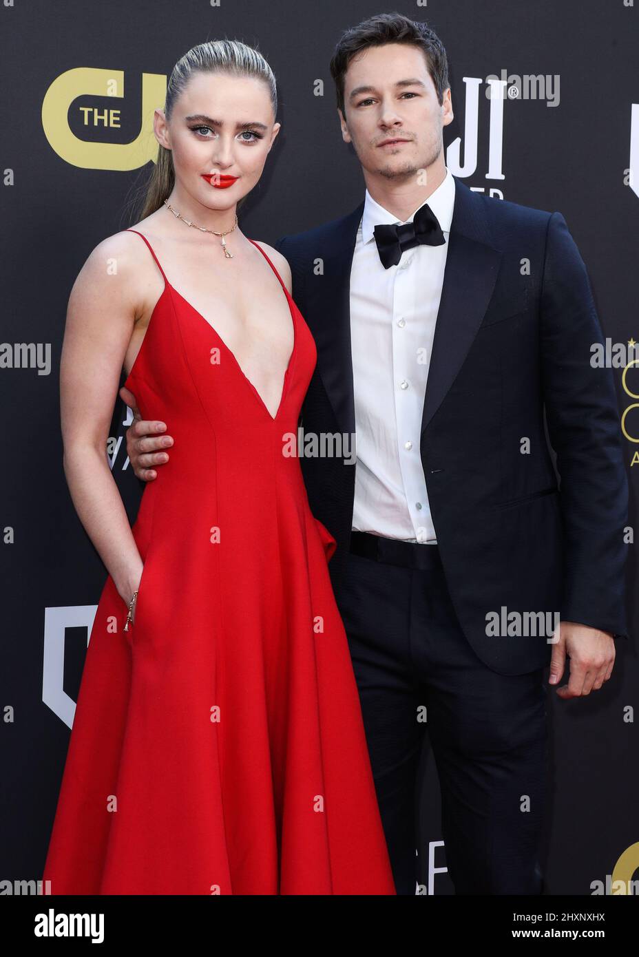 CENTURY CITY, LOS ANGELES, CALIFORNIA, USA - MARCH 13: Kathryn Newton and Kyle Allen arrive at the 27th Annual Critics' Choice Awards held at the Fairmont Century Plaza Hotel on March 13, 2022 in Century City, Los Angeles, California, United States. (Photo by Xavier Collin/Image Press Agency) Stock Photo