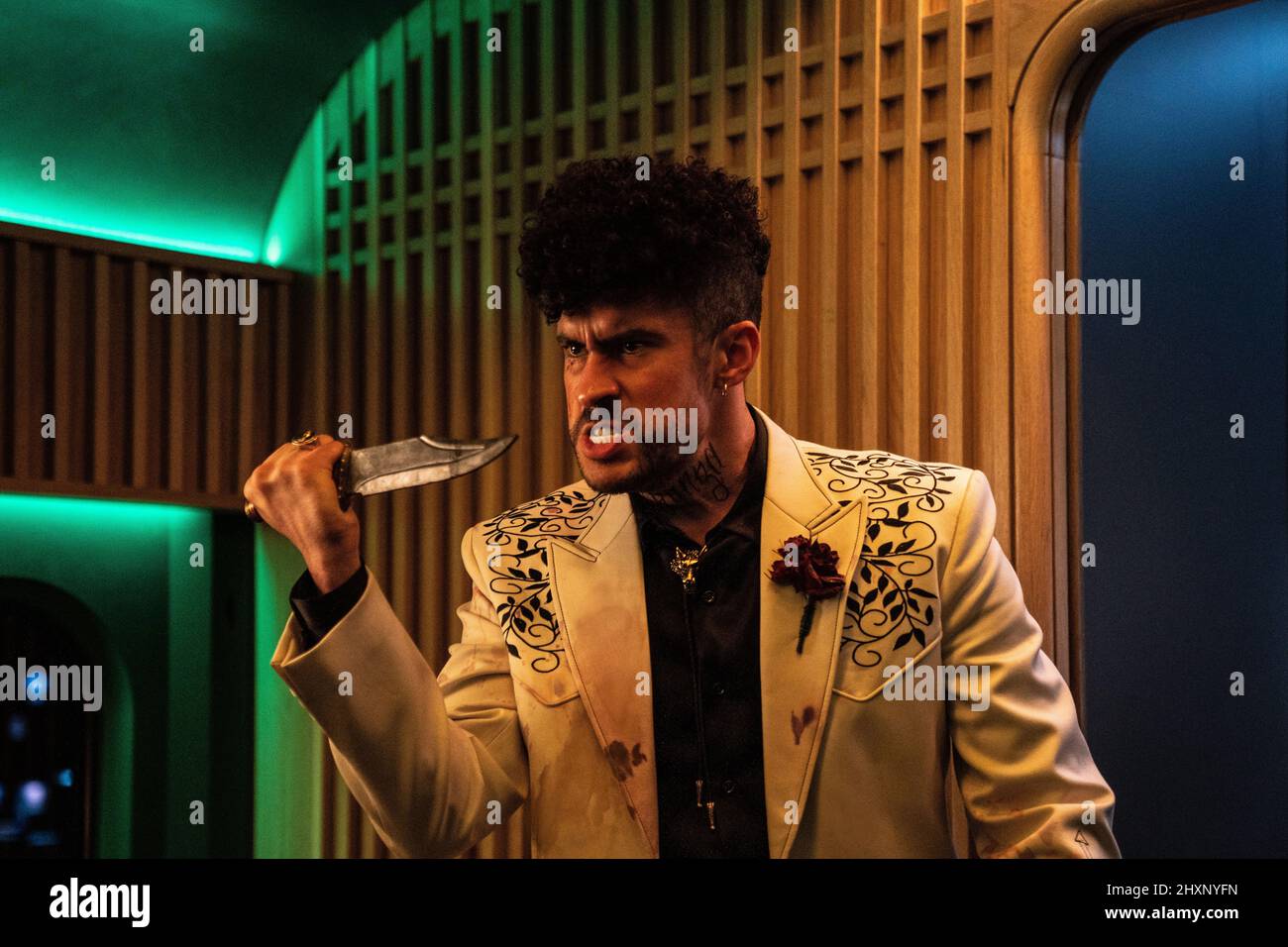 BAD BUNNY in BULLET TRAIN (2022), directed by DAVID LEITCH. Credit