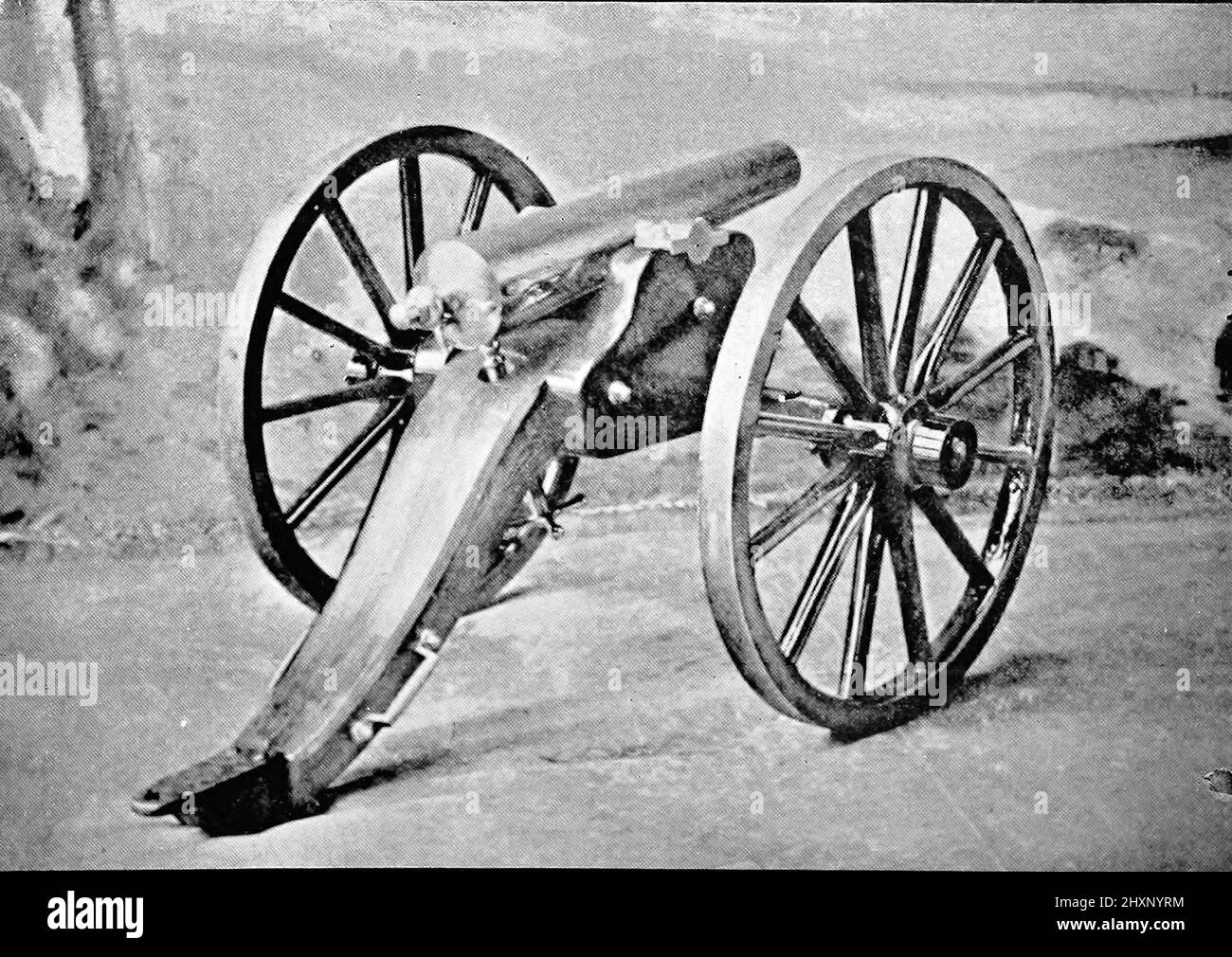 Civil War Cannon from the book ' A history of the Fifth regiment, New Hampshire volunteers, in the American civil war, 1861-1865 ' by William Child, Published in 1893 Stock Photo