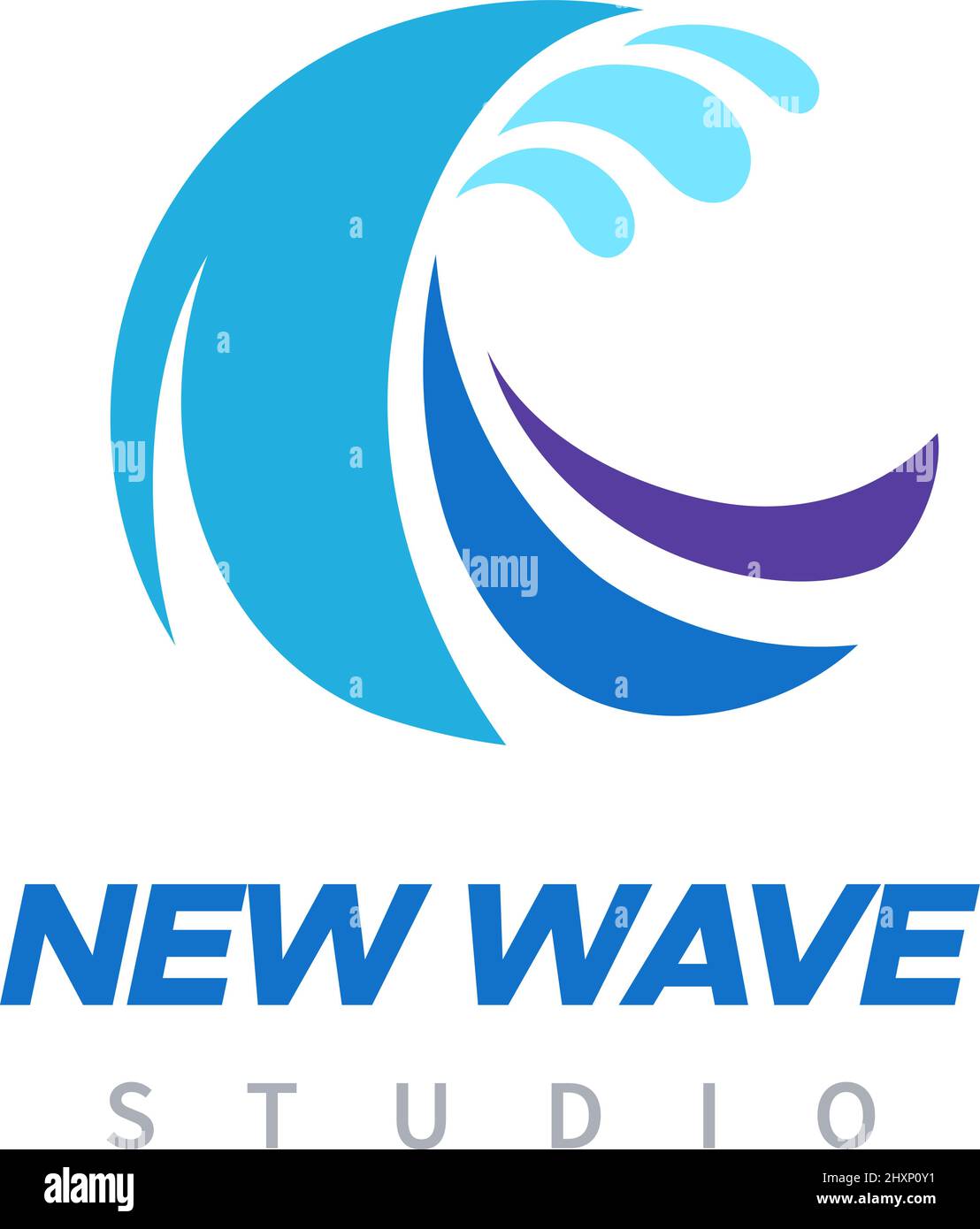 Wave logo. Blue water curve. Motion symbol Stock Vector Image & Art - Alamy