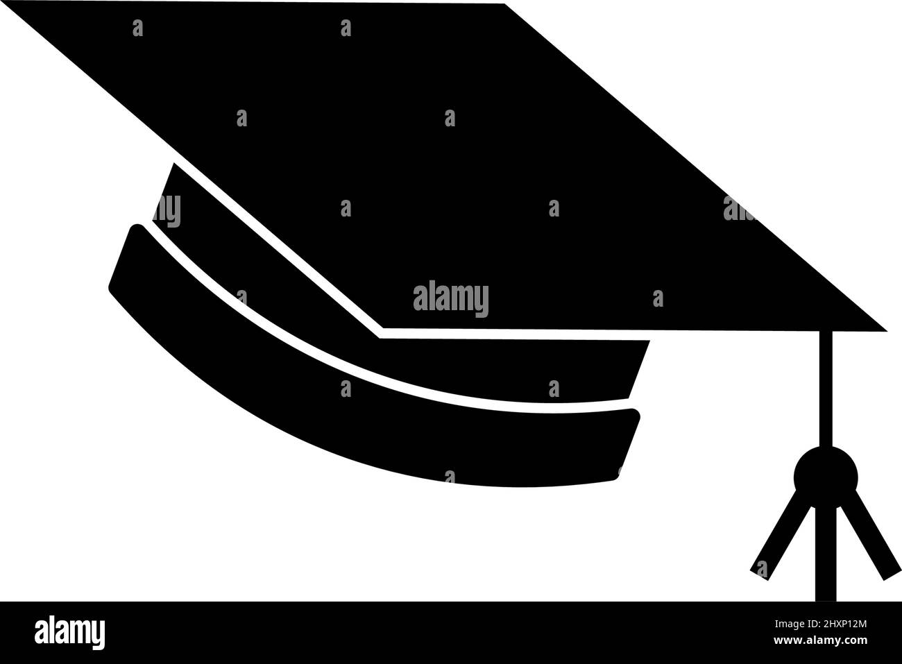 Black silhouette graduation cap Black and White Stock Photos & Images ...