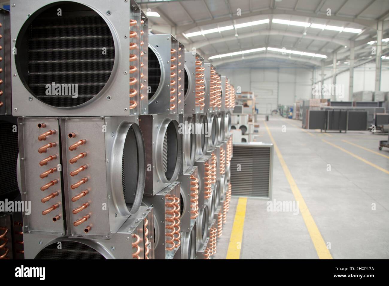 air conditioner manufacturing in the factory Stock Photo Alamy
