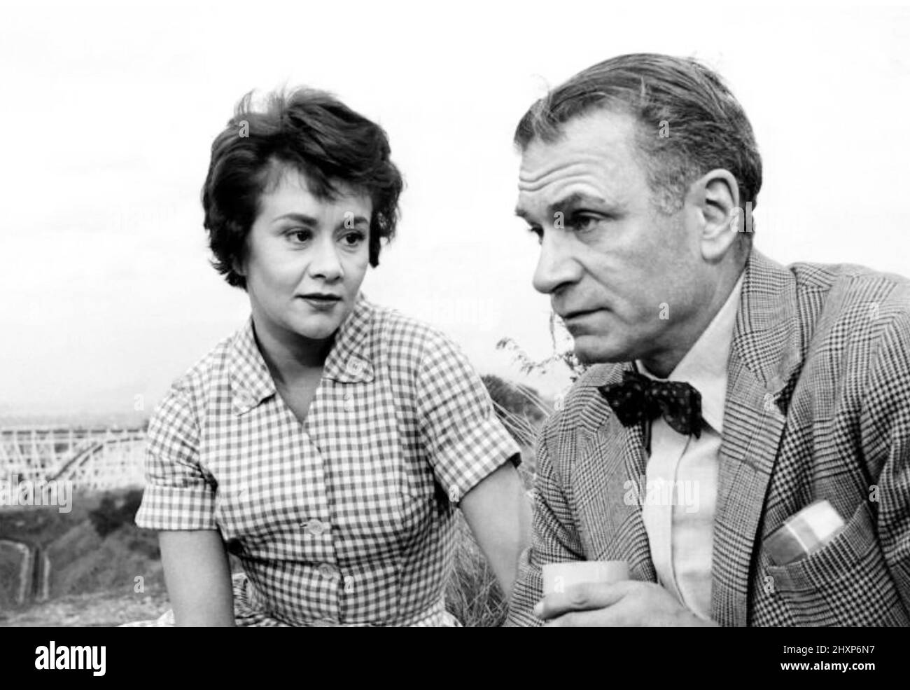 THE ENTERTAINER 1960 Bryanston Films production with Joan Plowright  as Jean Rice and and Laurence Olivier as  as her father Archie Rice Stock Photo