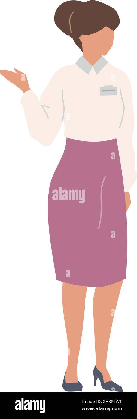 Museum curator semi flat color vector character Stock Vector