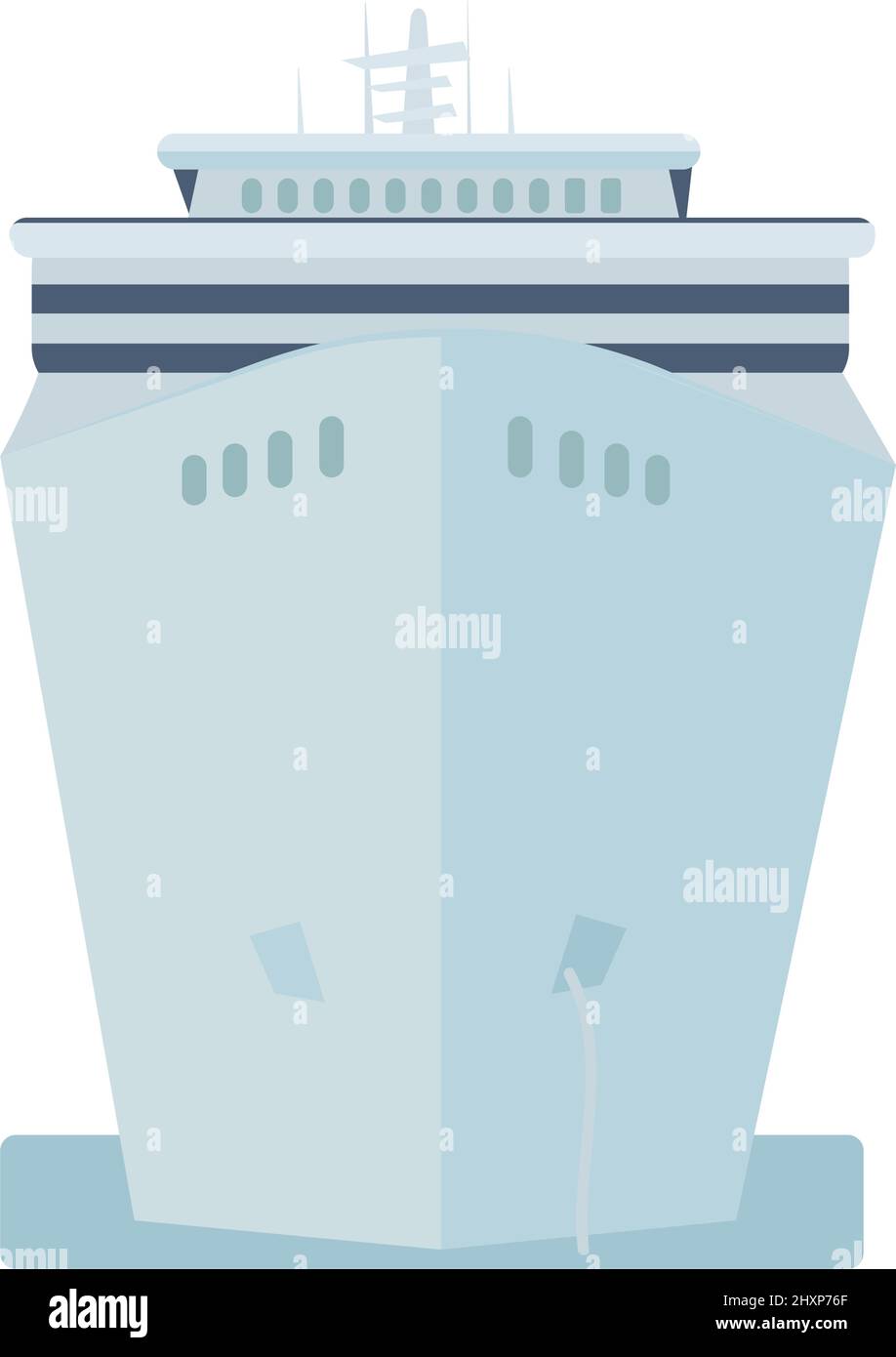 Cruise ship semi flat color vector object Stock Vector