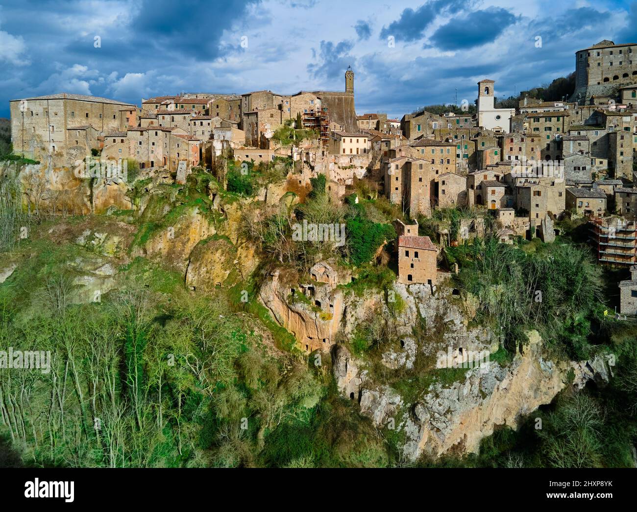 Aerial view of medieval town hi-res stock photography and images - Alamy