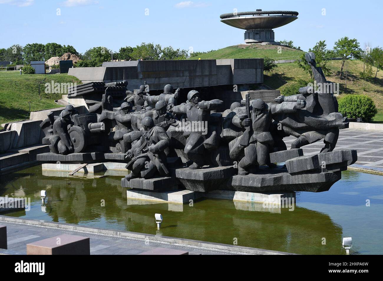 MONUMENT TO SOLDIERS OF THE GREAT PATRIOTIC WAR, KYIV, UKRAINE.. Stock Photo
