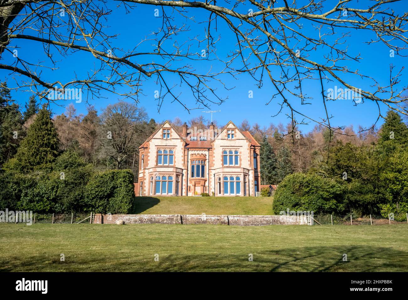 The imposing  house 'Nandana' on Beacon Hill, Penrith, Cumbria Stock Photo