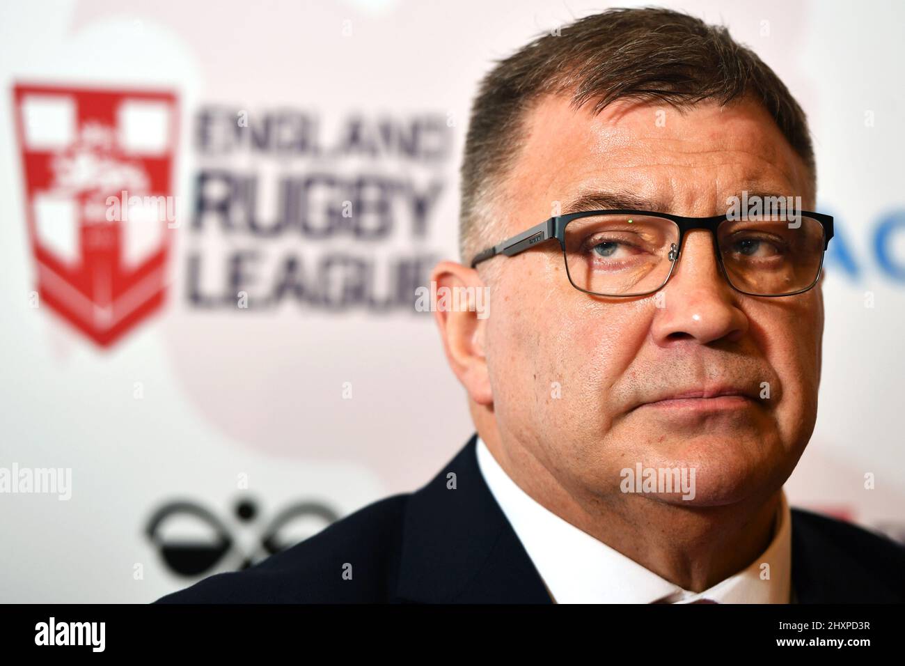 File photo dated 03-02-2020 of England head coach Shaun Wane. England's first training session of the year has been cancelled because more than half the squad are injured. Issue date: Monday March 14, 2022. Stock Photo