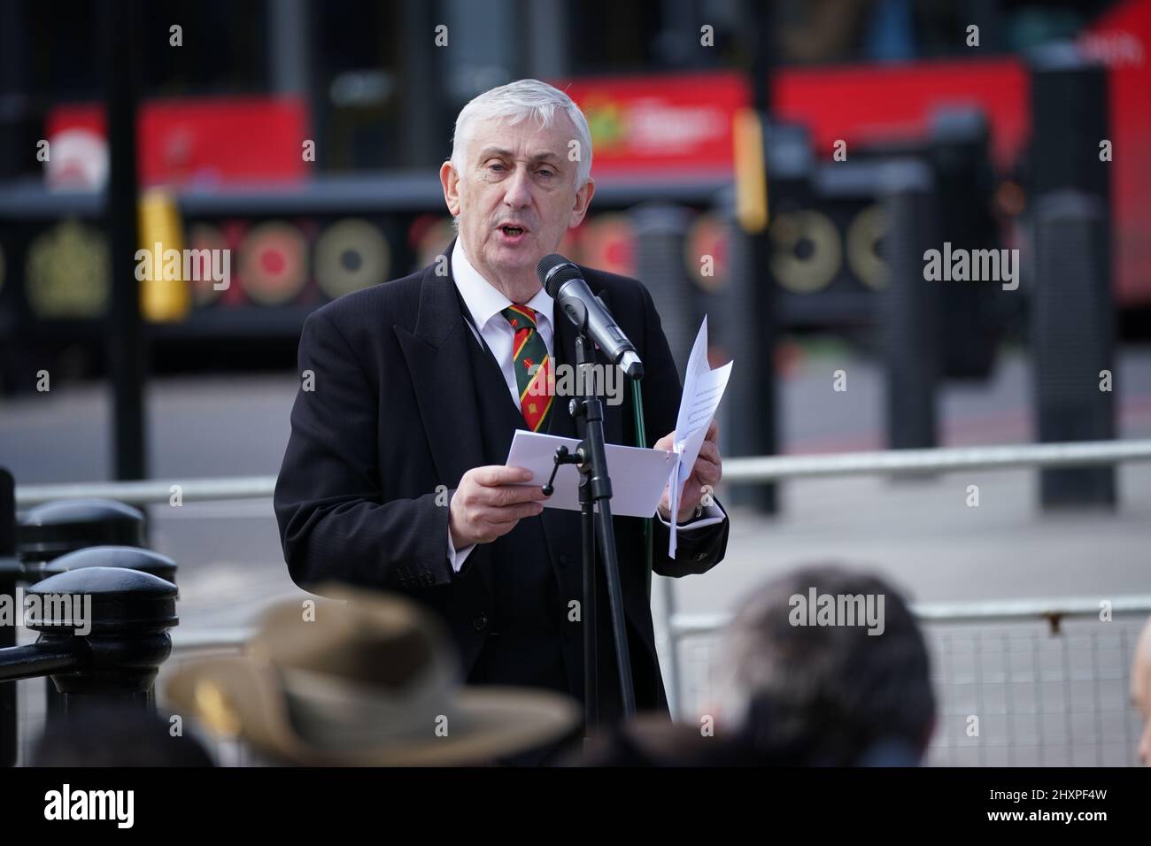 Speaker of the House of Commons Sir Lindsay Hoyle delivering a speech ...