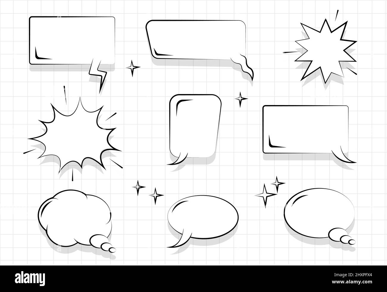 Vintage speech bubbles bubble Black and White Stock Photos & Images - Alamy