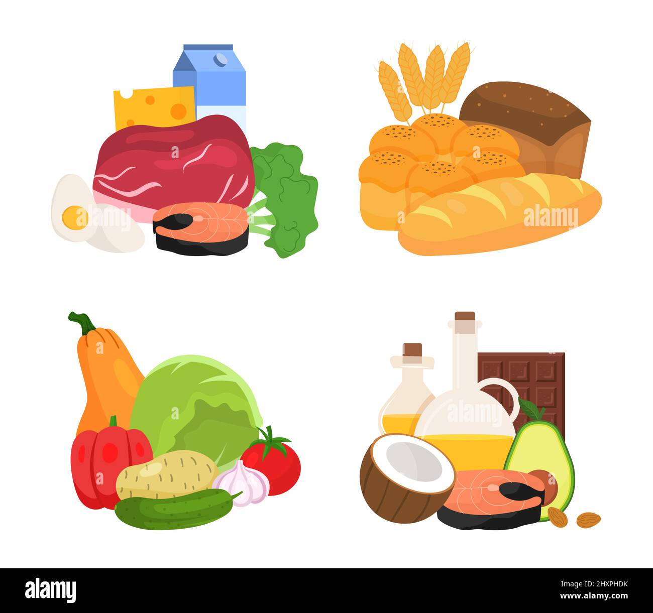 Set of food Stock Vector Image & Art Alamy