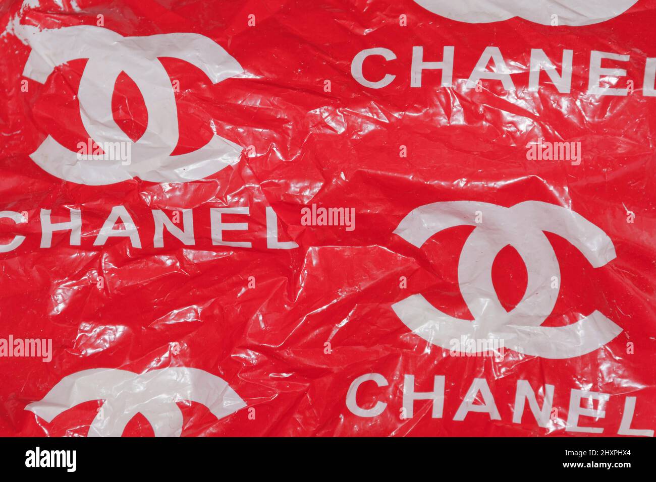 Old plastic bag of Chanel Stock Photo - Alamy