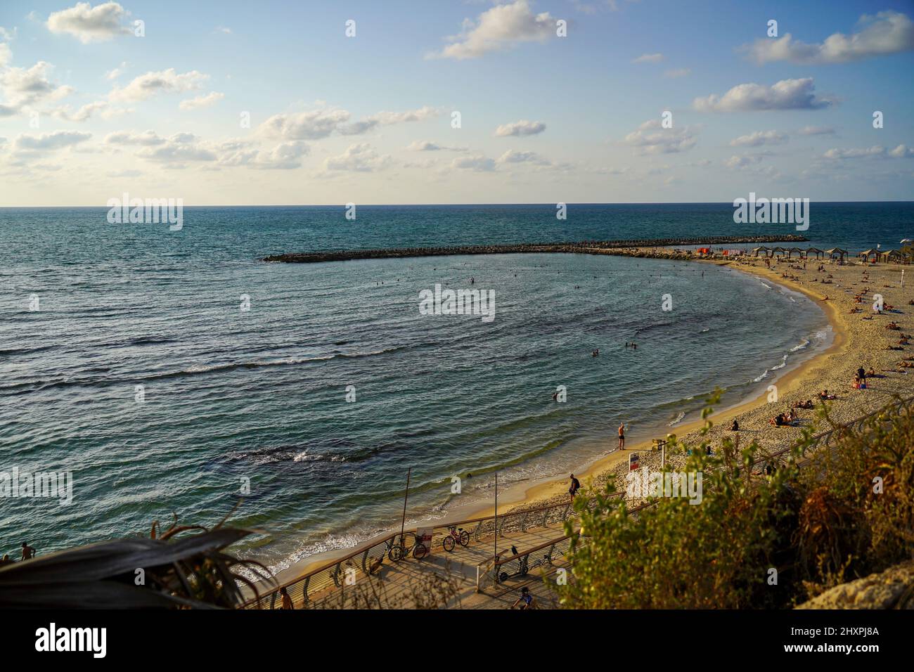 Tel Aviv's ' Hilton ' Beach. Tel Aviv, Israel Stock Photo