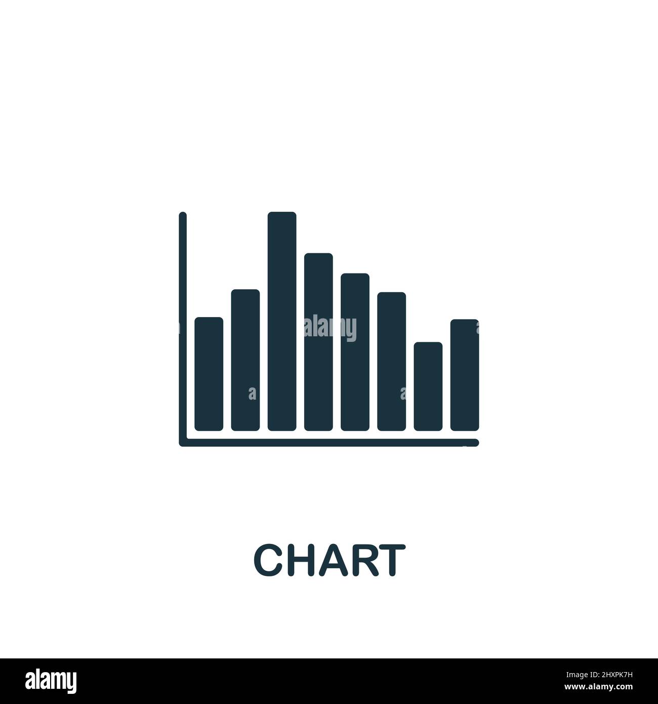 Chart icon. Monochrome simple icon for templates, web design and ...