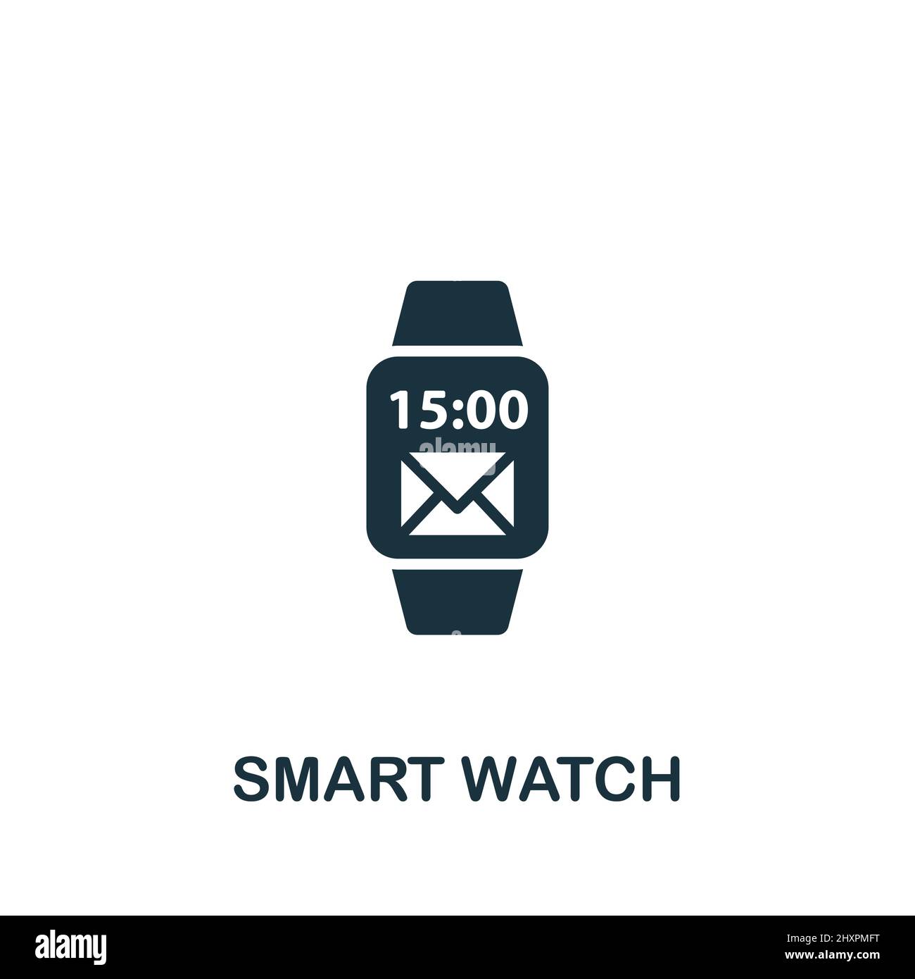 Smart Watch icon. Monochrome simple icon for templates, web design and ...