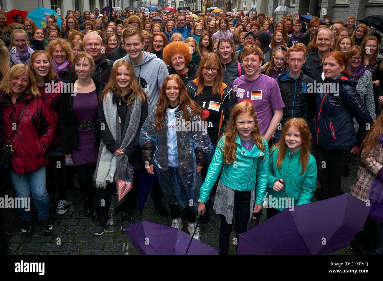 Is celebrated in the Dutch city of Breda the Redhead Days. It is an event that brings together red-haired people from all over the world every year. Stock Photo