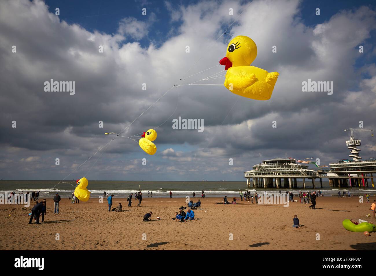 Rubber duckshaped kites participate in the event Stock Photo Alamy