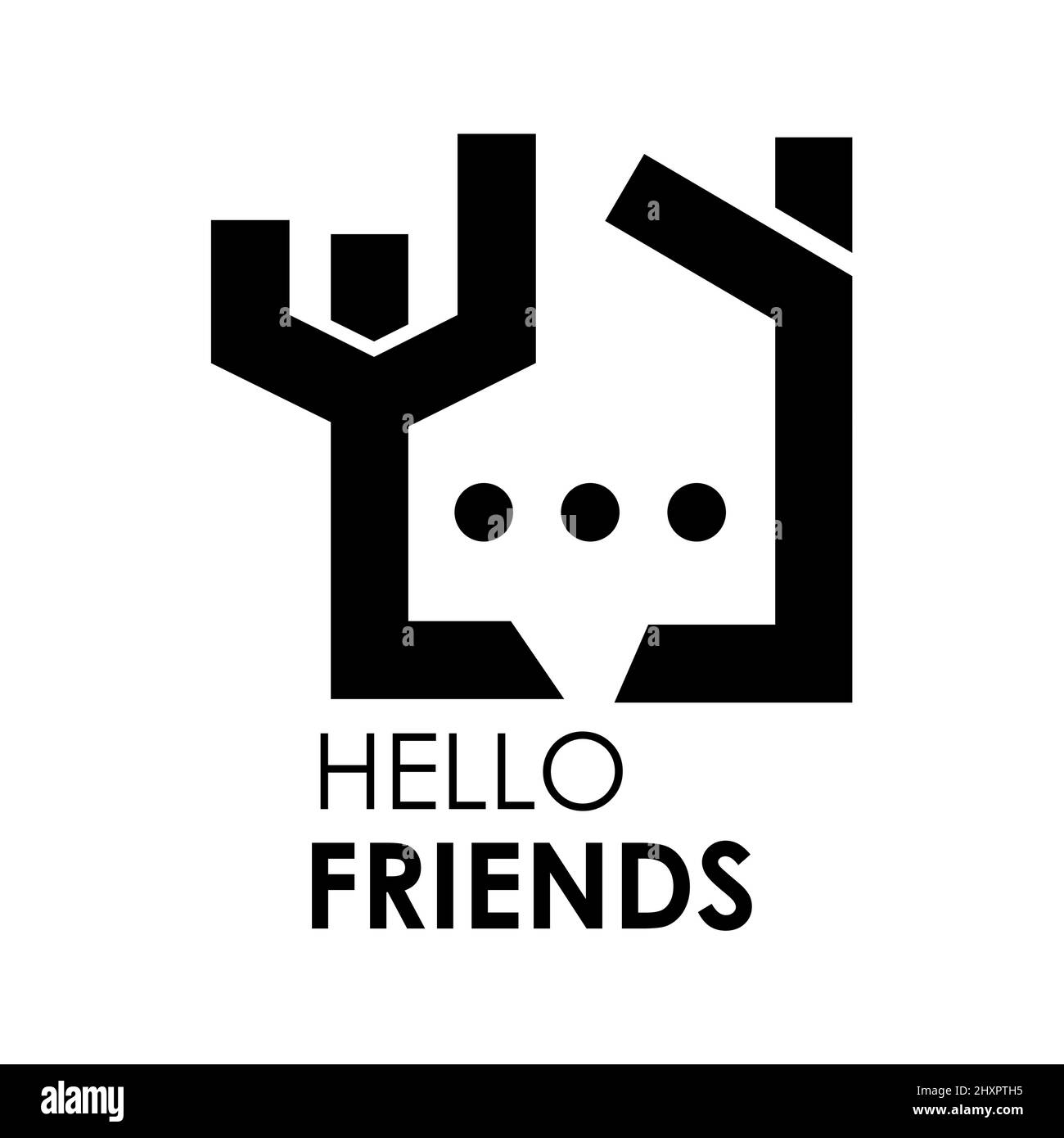 Friends icon hi-res stock photography and images - Alamy