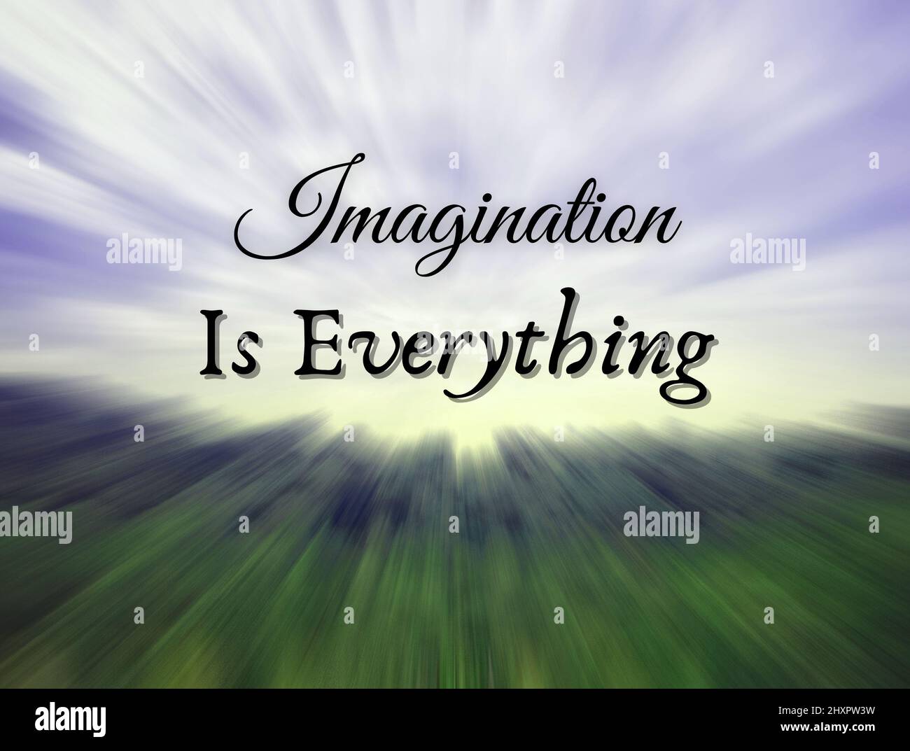 Motivational and Inspirational quote Imagination is everything. With