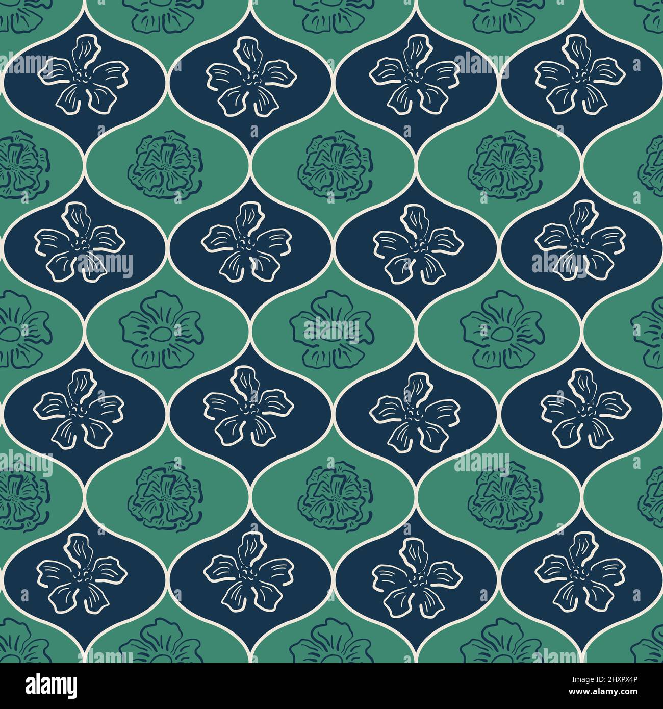 Wild meadow flower seamless vector pattern background. Modern floral ...