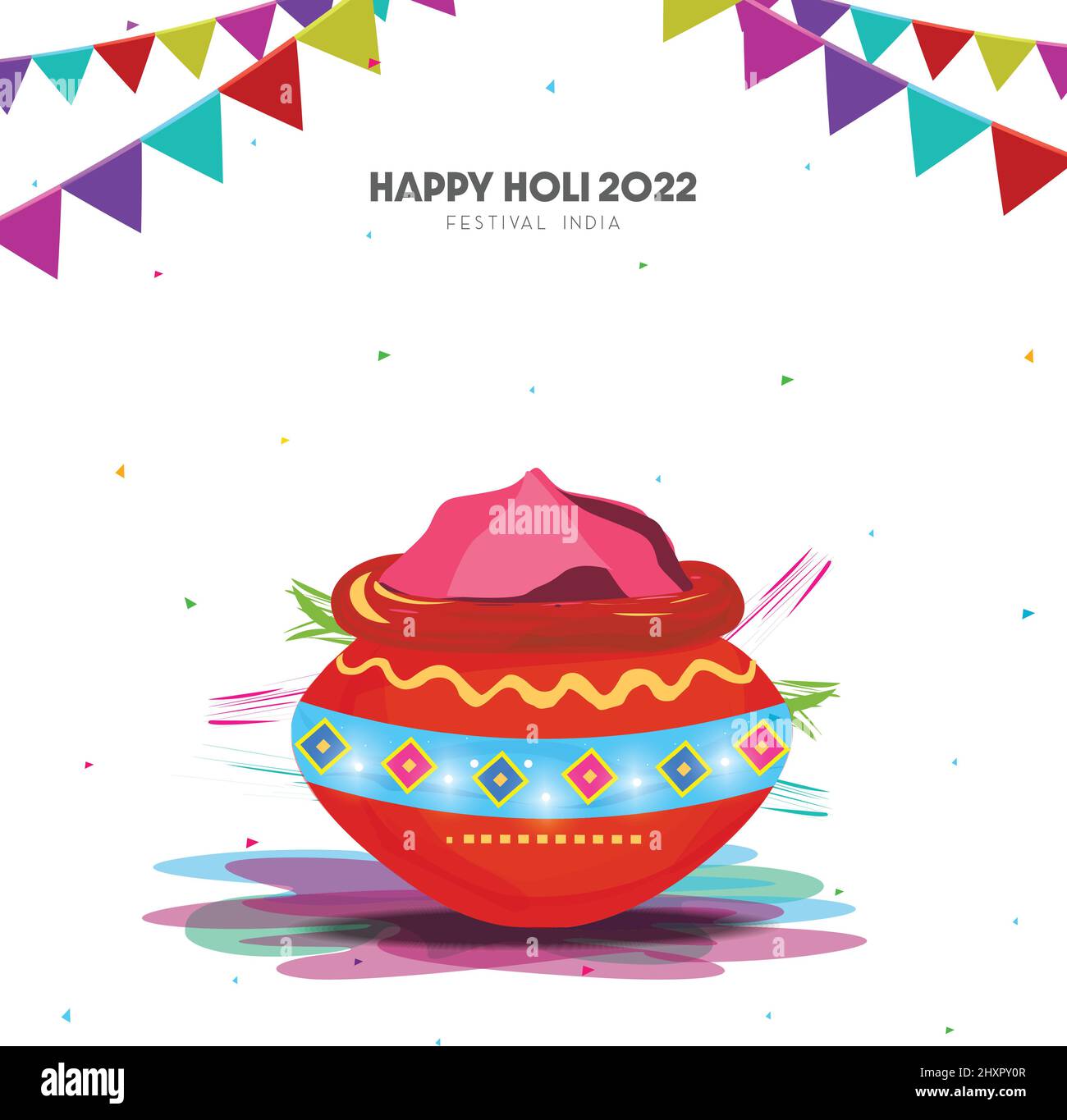 illustration of colorful Happy Holi background. Design Greetings for  India's Color Festival Celebration Stock Vector Image & Art - Alamy