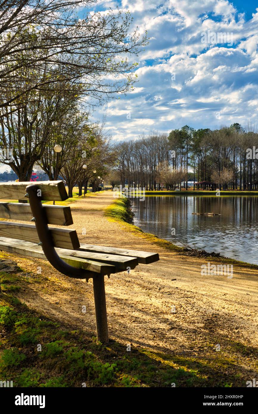 The walking trail around Guthrie Smith Lake in Fayette, Al. is a great