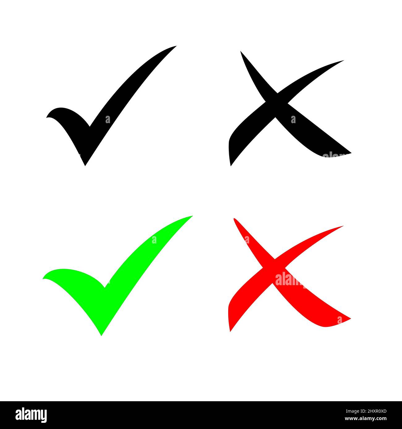 Checkmark and cross Stock Vector by ©vectorguy 48350847