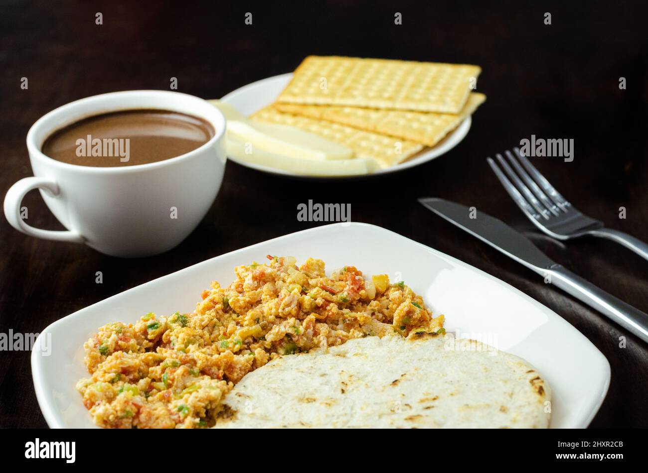 Breakfast traditional Colombia Stock Photo Alamy