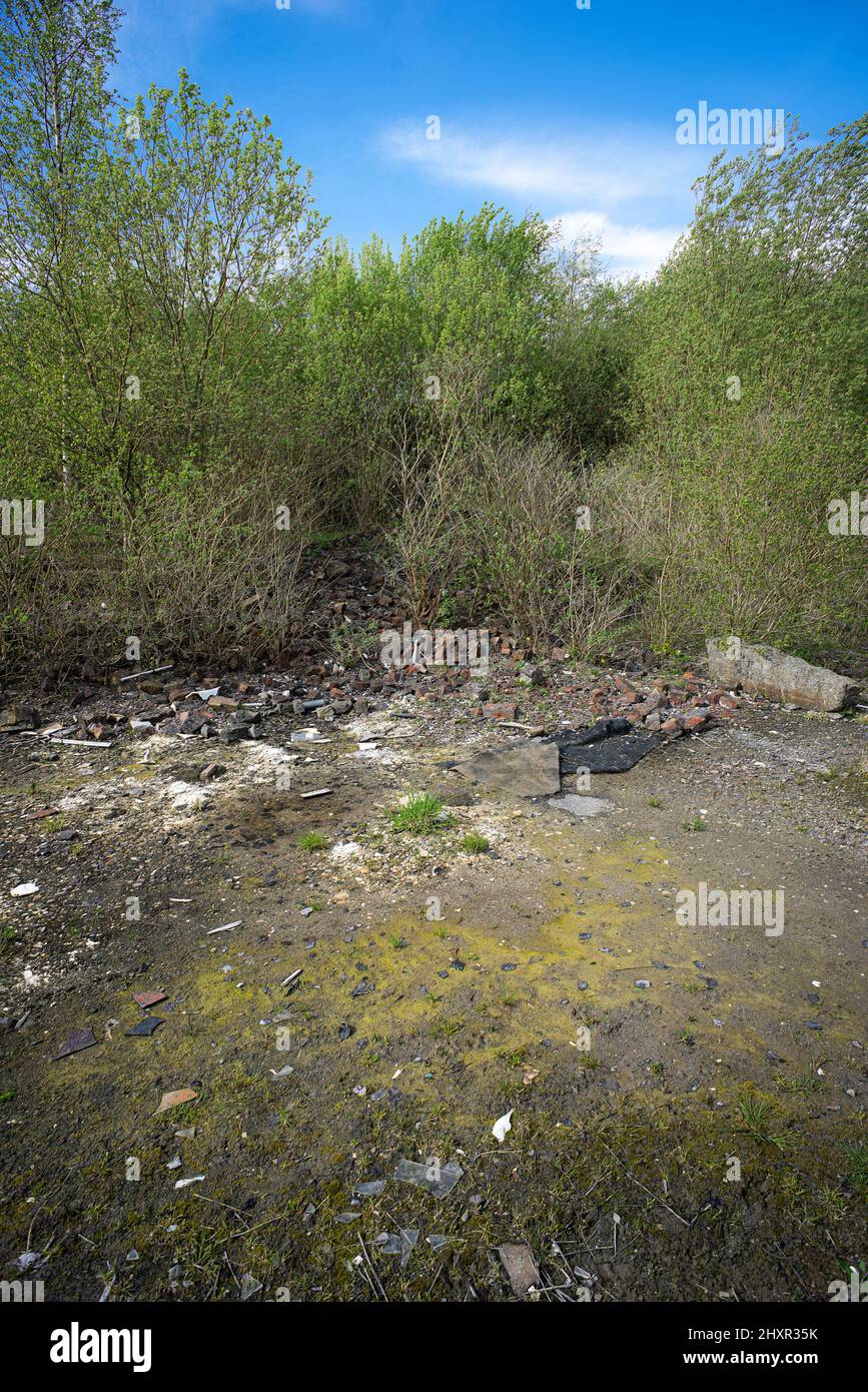 Brownfield land, site of former gasworks Stock Photo Alamy