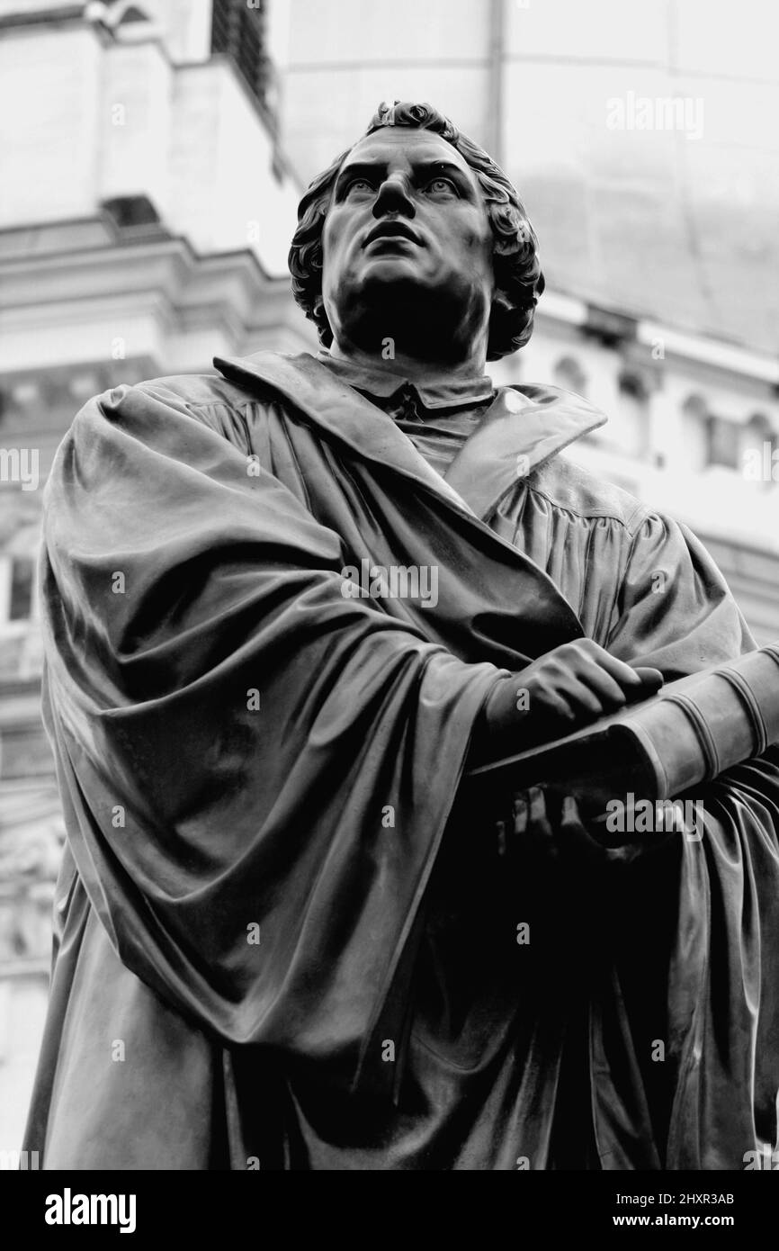 Martin luther reformation wittenberg Black and White Stock Photos ...