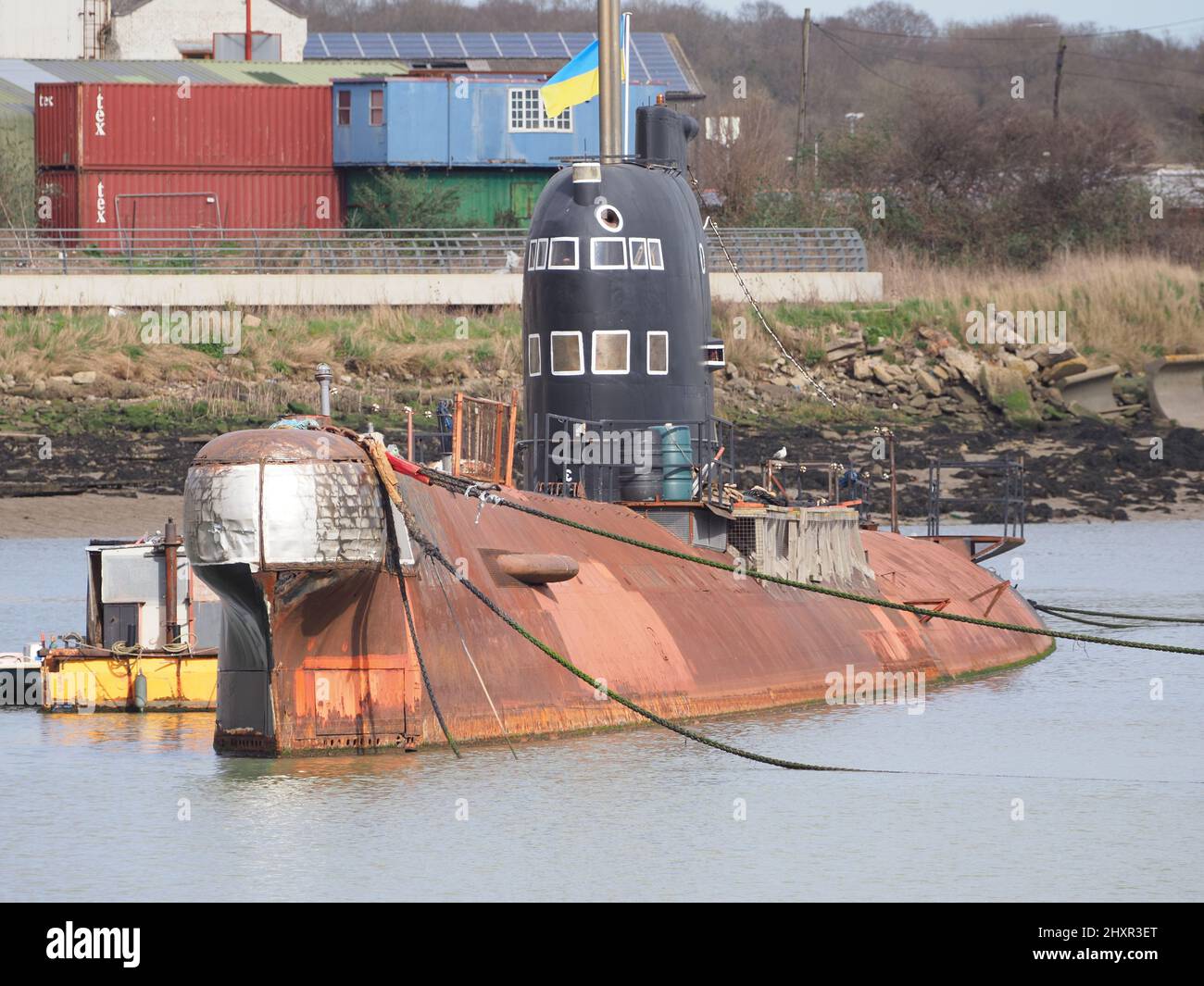 Rochester, Kent, UK. 14th Mar, 2022. Ex-Russian Submarine 'U-475 Black ...