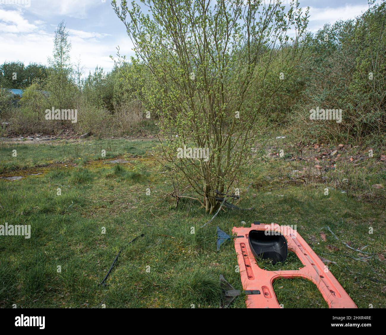 Brownfield land, once site of a gas works Stock Photo Alamy