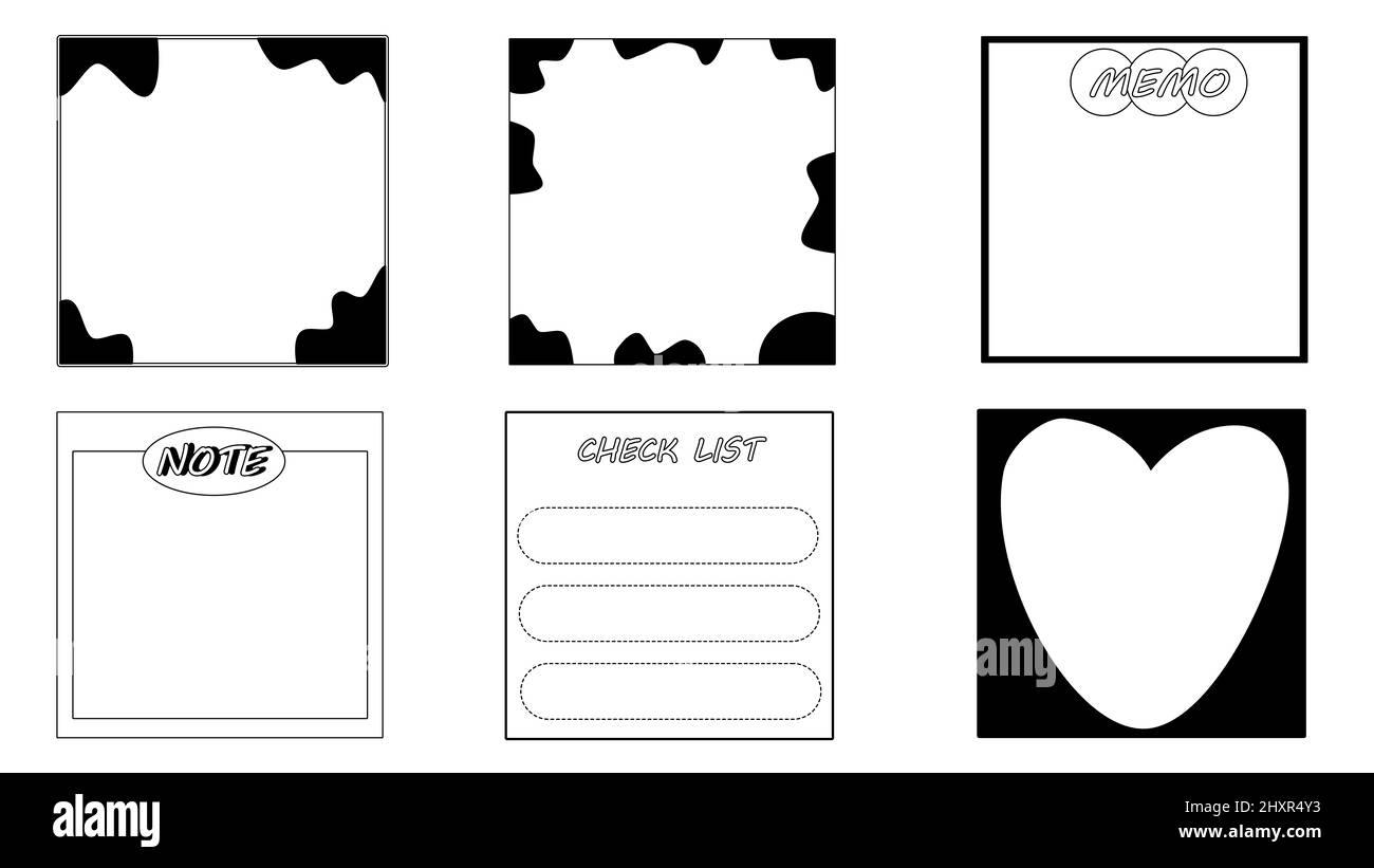Cute Note Pad Black And White Stock Photos Images Alamy