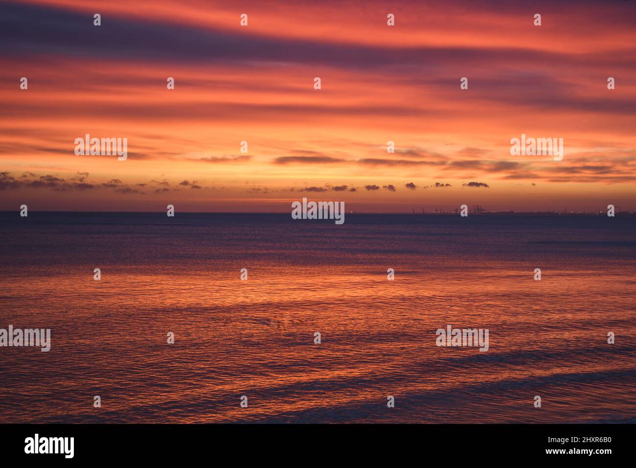 Colorful Sea Backround Abstract colorful sea background. Sea waves and beautiful colorful sky ...