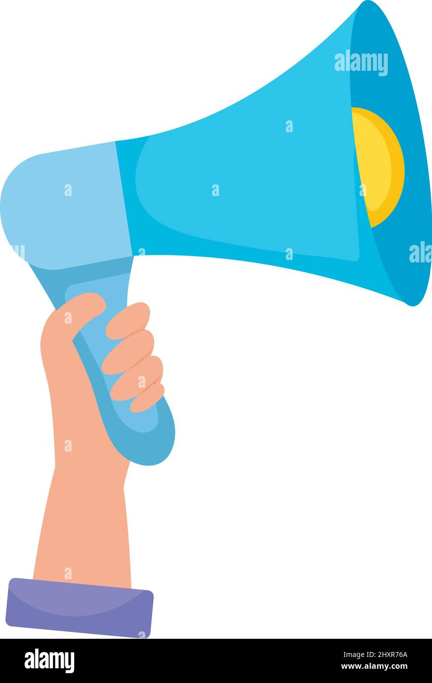 hand with megaphone Stock Vector Image & Art - Alamy