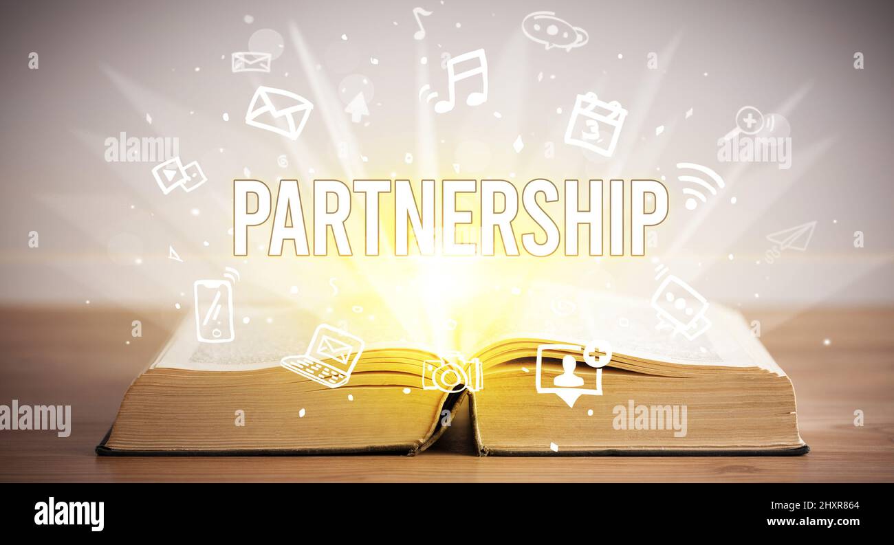 Business Book Inscriptions Examples open book with business inscription Stock Photo - Alamy