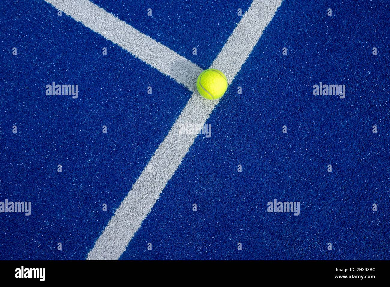 Paddle tennis ball on a paddle tennis court for background Stock Photo
