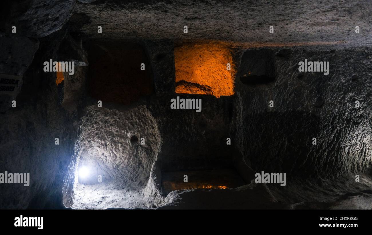 Derinkuyu underground city in Turkey Stock Photo - Alamy