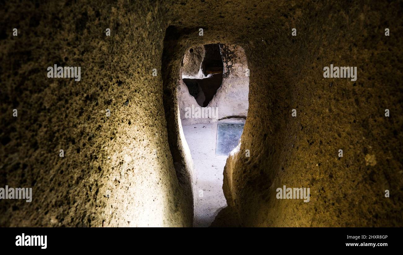 Derinkuyu underground city in Turkey Stock Photo - Alamy