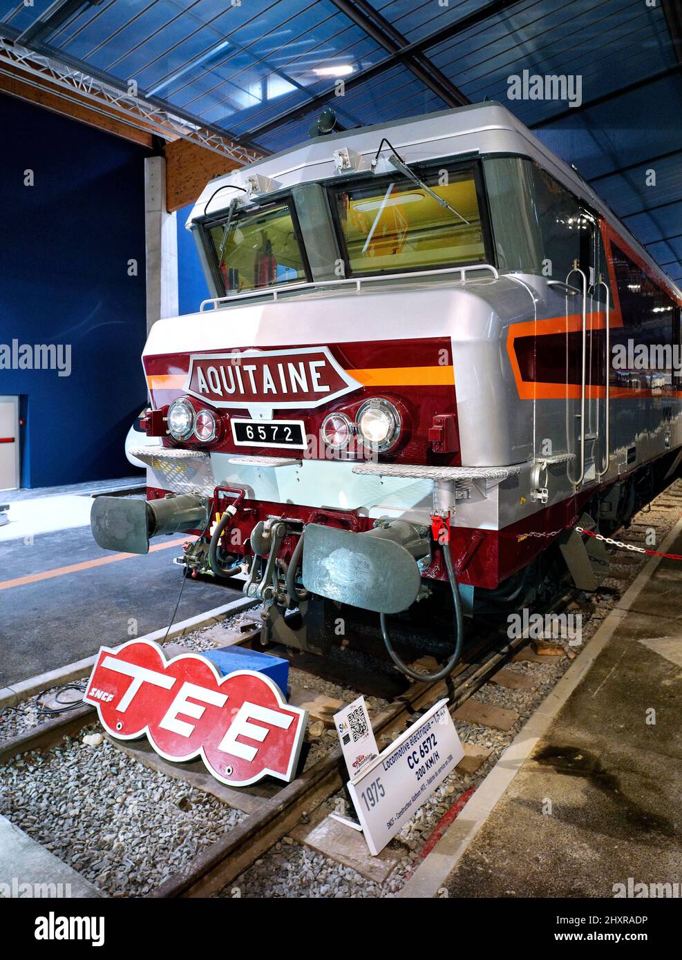 France, Mulhouse, Bas Rhin, La Cité du Train, the electric locomotive Trans  Europ Express aka L'Aquitaine connecting Paris to Bordeaux Stock Photo -  Alamy