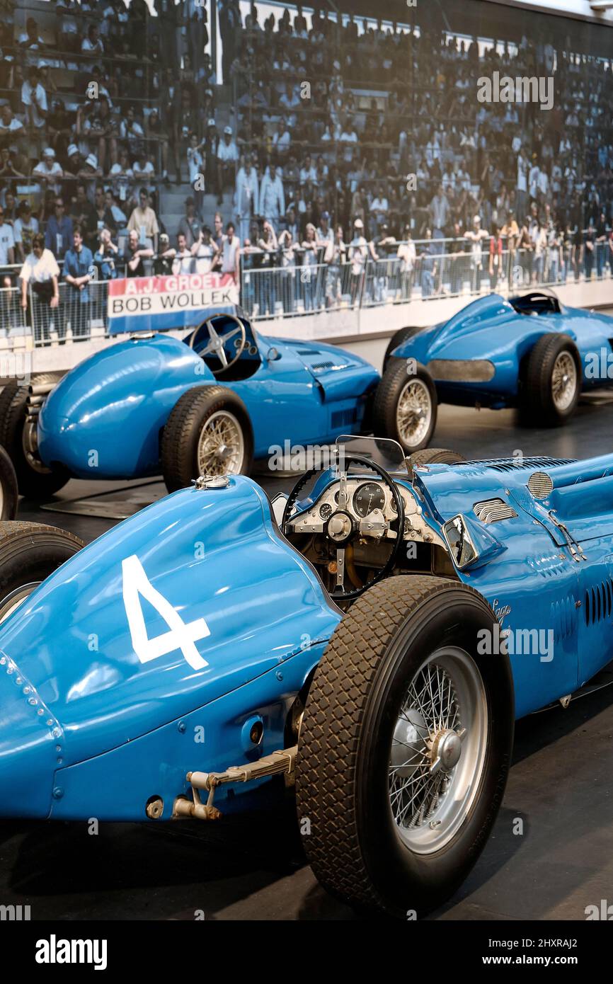 France, Mulhouse, Bas Rhin, La Cité de l'Automobile, french race single-seaters cars. Stock Photo